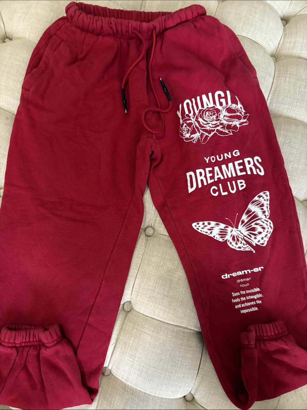 YoungLA Red 'Young Dreamers Club' Graphic Joggers